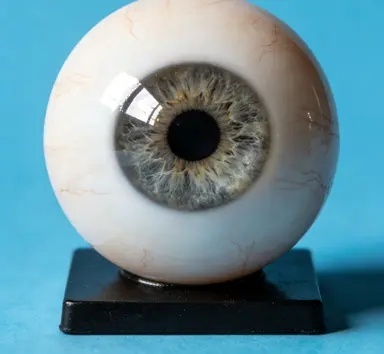 专业义眼定制师正在工作中